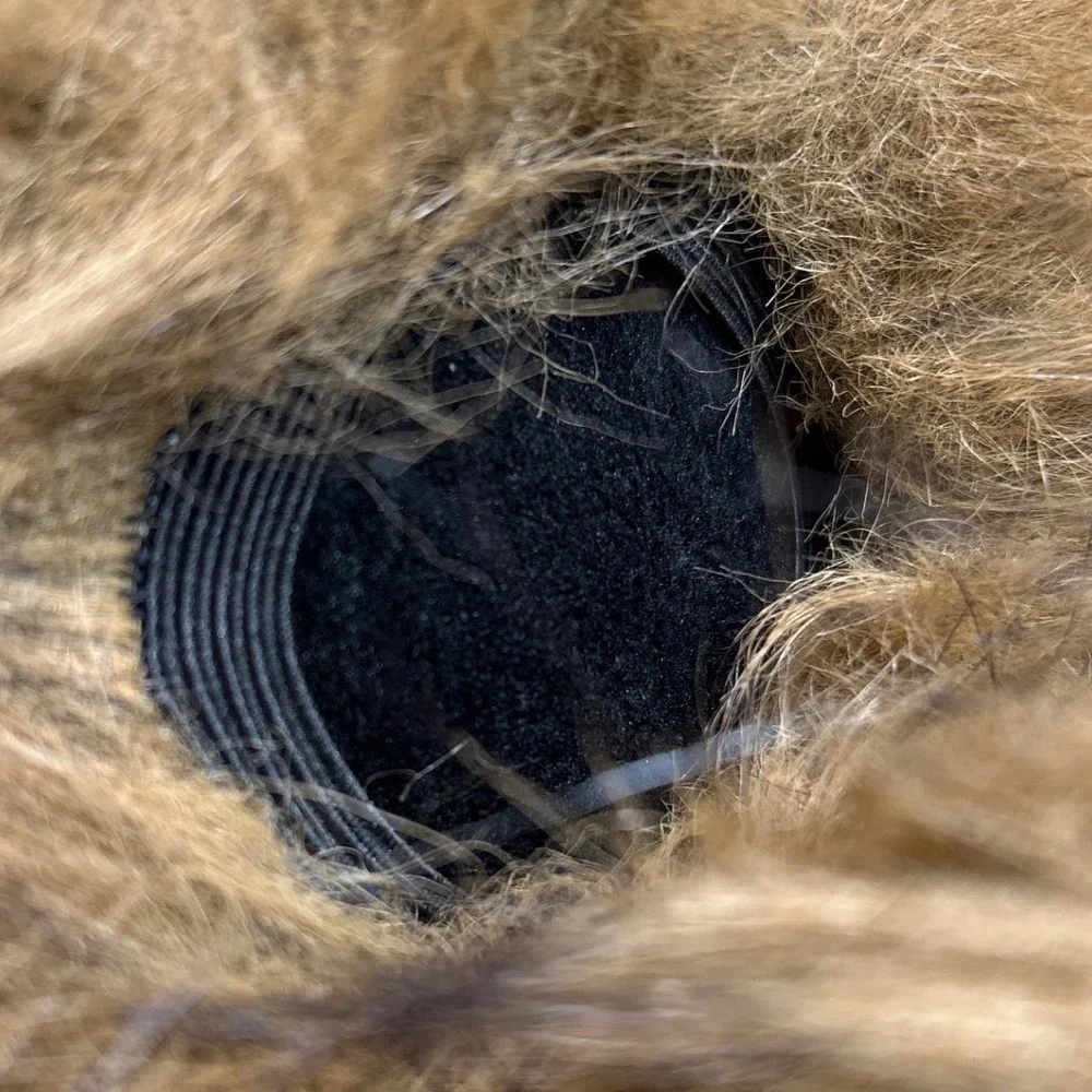 Faux Fur‎ Earmuffs Black Faux Leather Headband Winter Accessories